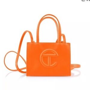 Bundle Telfar Mini Bag in Bright Orange and VON Dutch cap
